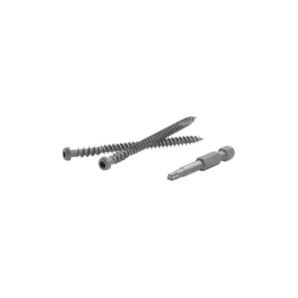 Fastenmaster TrapEase 2.5 in. Torx TTAP Star Head Zinc Stainless Steel Composite Deck Screws, Lava Rock, 1050PK 5000280 - main